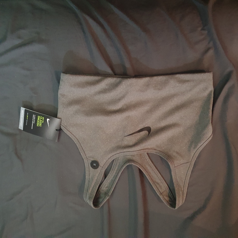 Gray Nike sports bra
